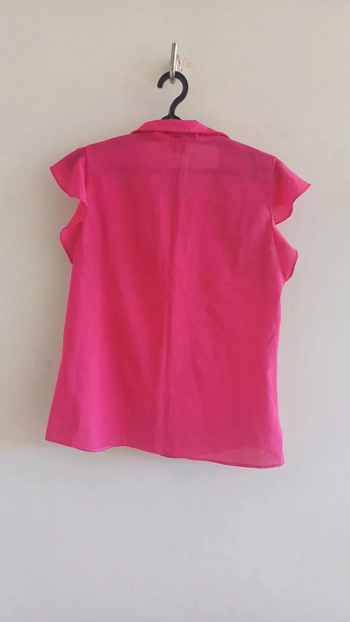 Blusa rosa com babados - TOP LONDON - Foto 2