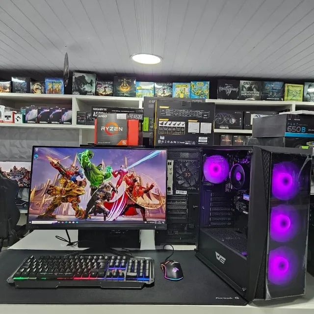 PC Gamer Completo  Ryzen 5 - Bonito, Rápido e com Potencial de Upgrade! 