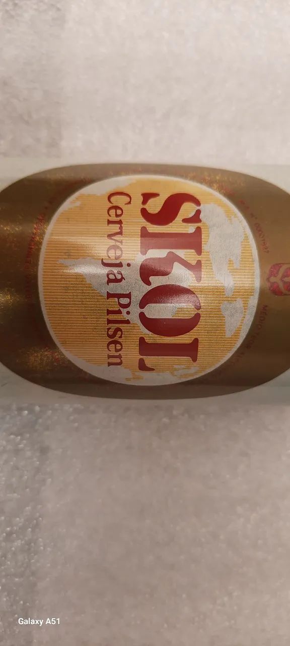 Copo antigo original da lata da primeira cerveja enlatada brasileira . Raridade.  - Foto 4