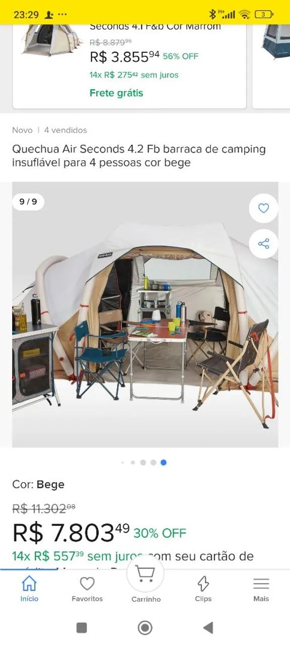 Barraca de camping Quechua Air Seconds 4.2 Fb - Foto 2