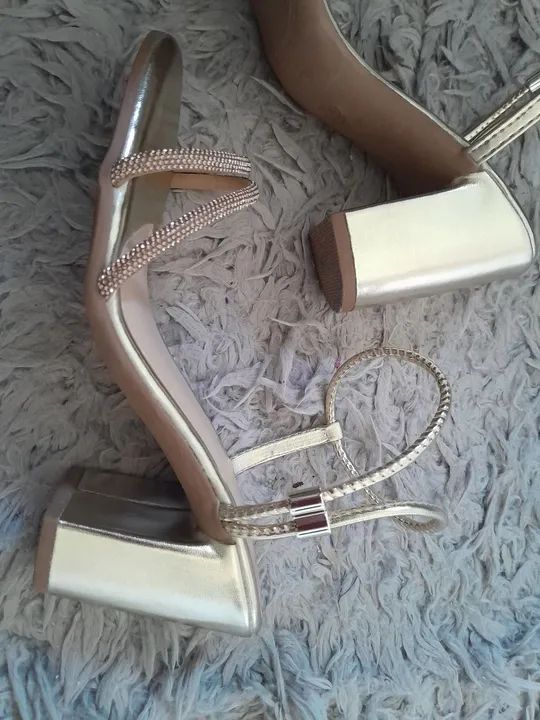 Sandália Dourada n° 35 - Foto 3