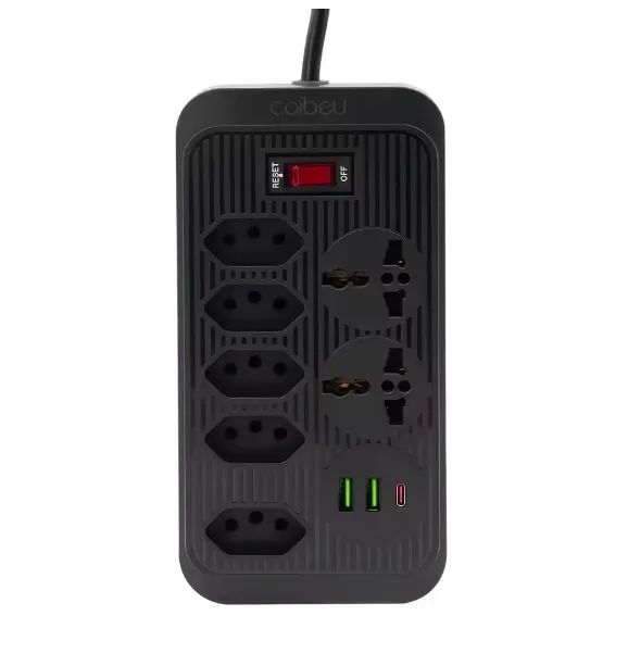 Extensão tomada,filtro de linha, regua usb,plug,tomadas de energia, 10A 2 metros