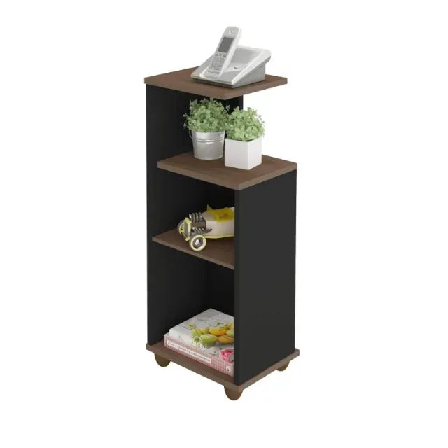 Mesa de Apoio Bis Imbuia/Preto A pronta Entrega