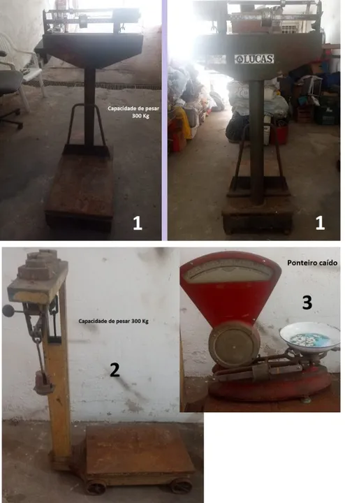 3 Balanças - 2 de 300 Kg e 1 de 5 Kg