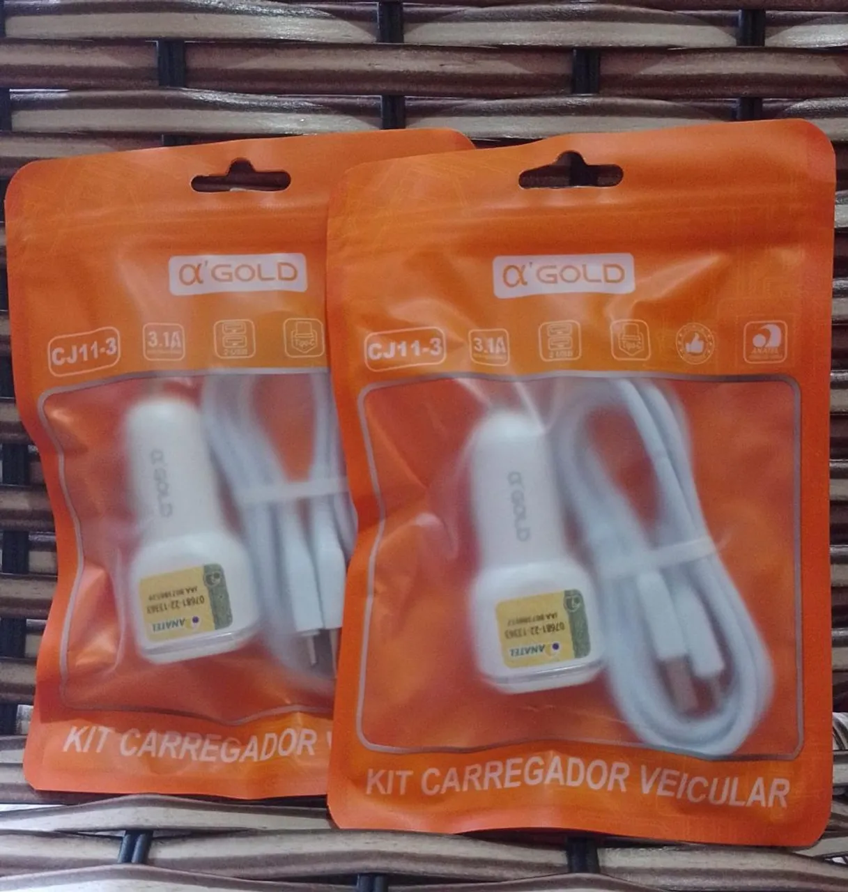 Carregador Veicular A'Gold 3.1A - CJ11-3