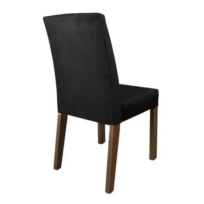 Cadeira Cleo Veludo Preta Mesa de Jantar