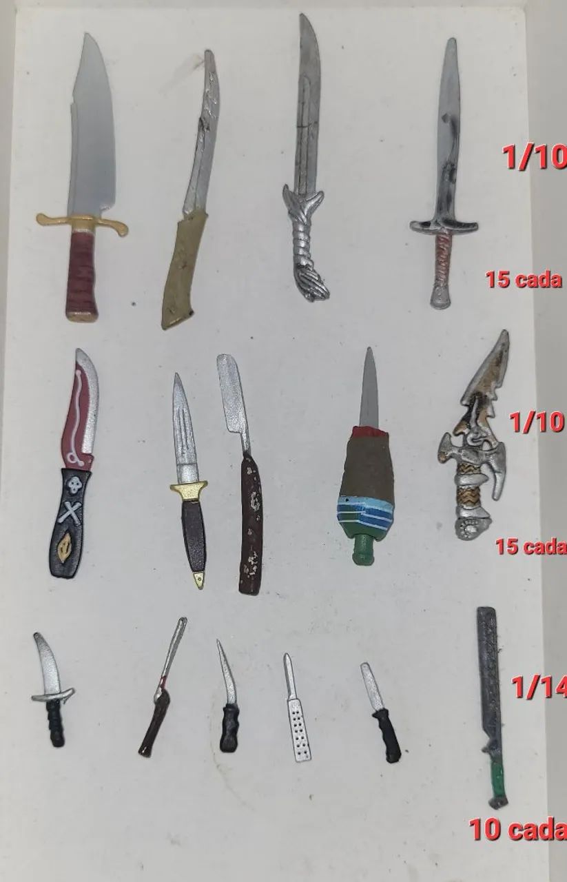 2 espadas Acessorios para action figure facas Espadas katanas bainhas tacos Brinquedo - Foto 3