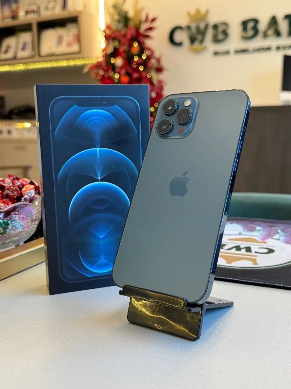 iPhone 12 Pro Max 128GB Blue - SEMINOVO - LOJA FÍSICA - Celulares