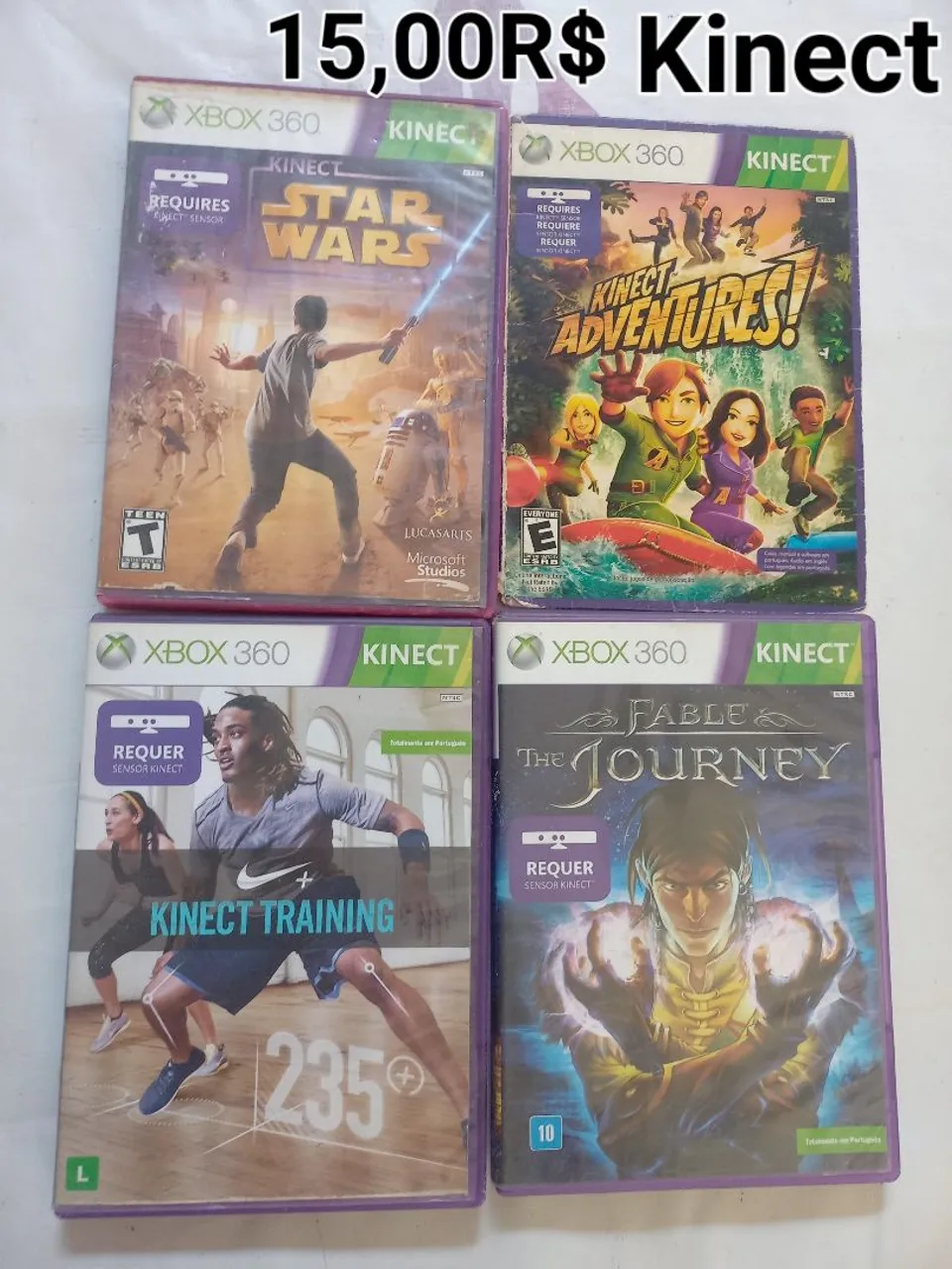 Jogos de Xbox 360 - Kinect e de Controle