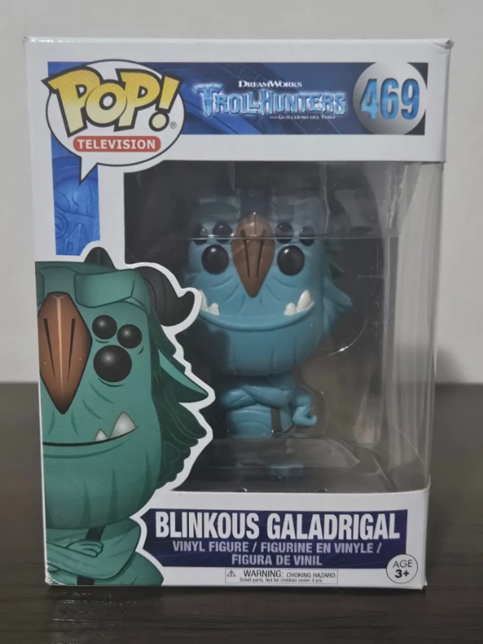 Funko Pop Blinkous Galadrigal 469 Caixa com Detalhes Trollhunters