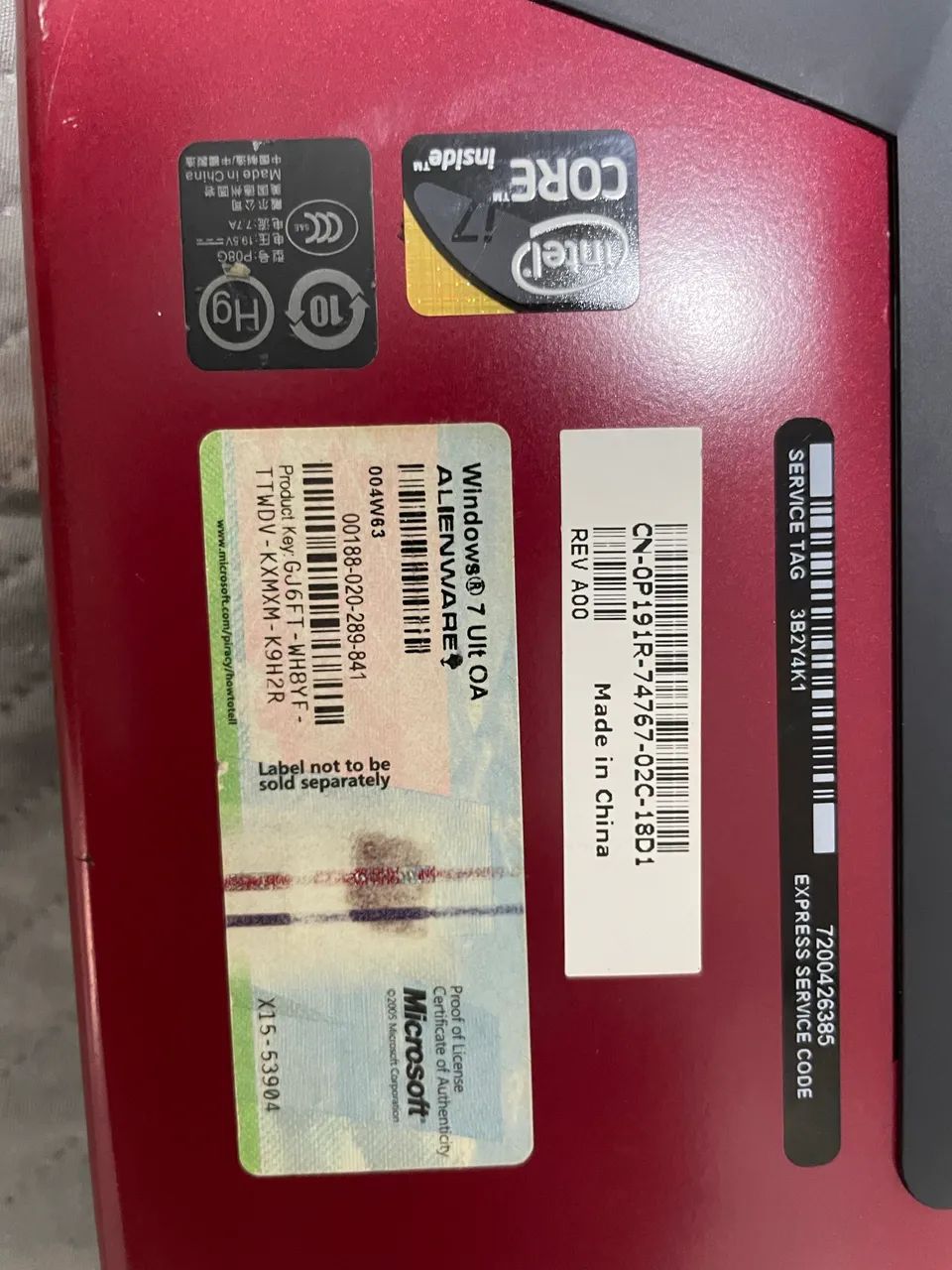 NOTEBOOK - ALIENWARE M15x |  i7 - 8g ram |  SSD 447 | 1Gb  Gforce GTX 260M  - Foto 2