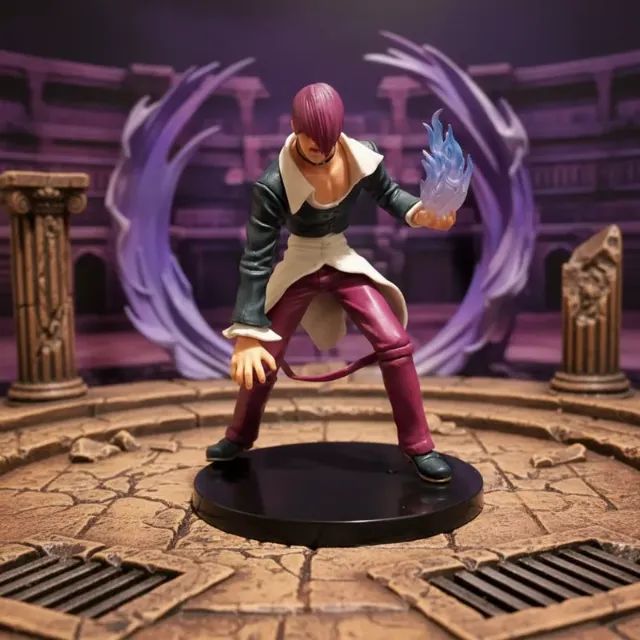 Escultura em PVC Iori Yagami KOF 98 18 cm + Base | Modelo Exclusivo SNK