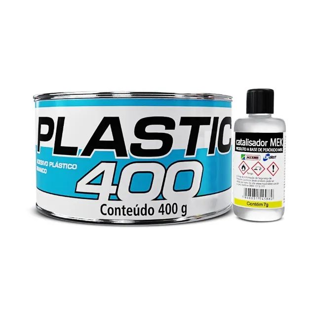 Adesivo Plástico Preto e Branco 400 Gr Carplast Maxi Rubber - Foto 2