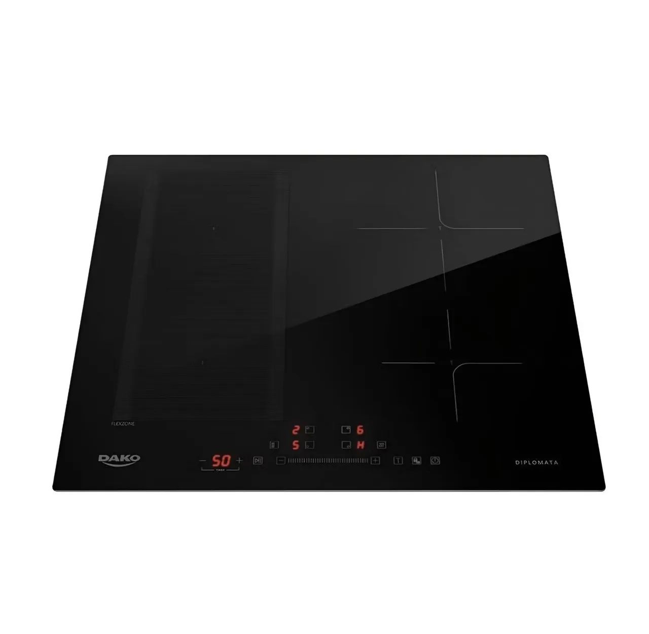 Cooktop de Indução 4 Bocas Preto com Zona Flexível Dako Diplomata - 220V - Foto 3
