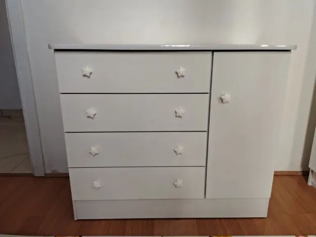 Cômoda sapateira infantil, 1 porta e 4 gavetas   - Foto 2