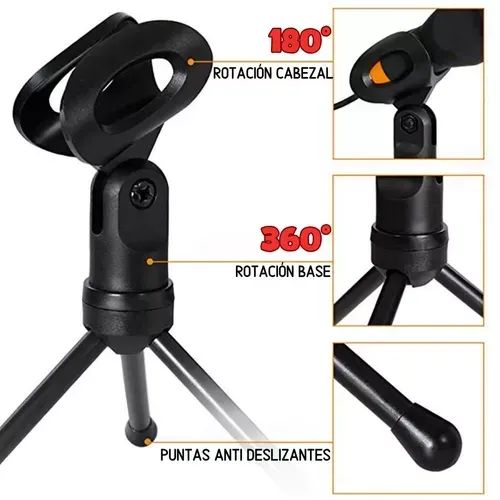 Microfone Condensador Com Tripé E Cabo 2m - Foto 4