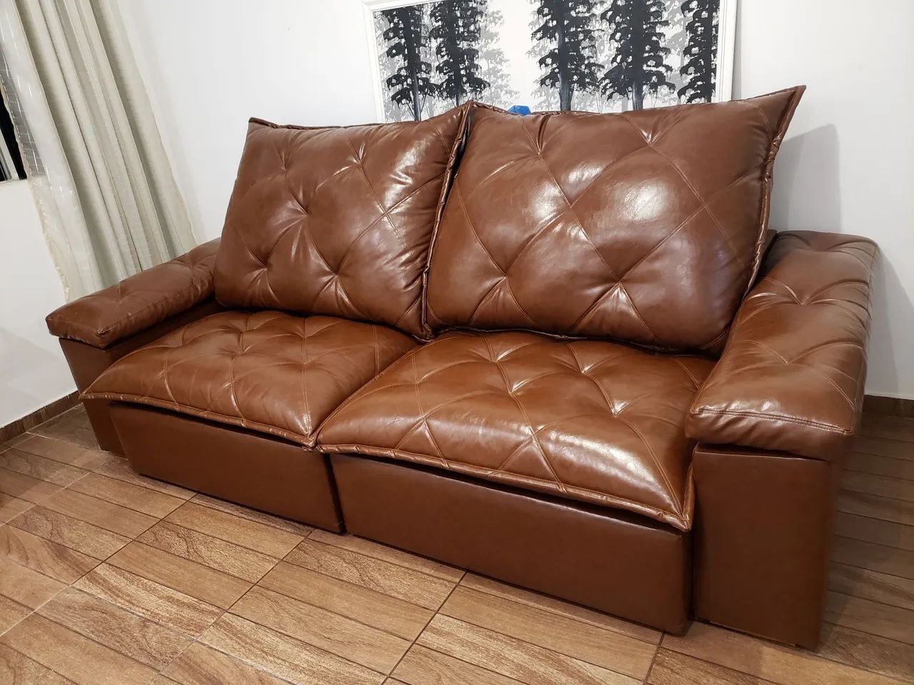 Sofá em couro64573826390019121