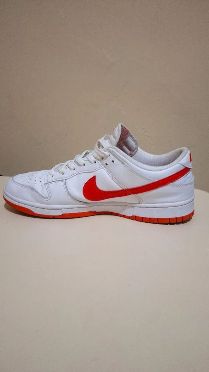 Nike Dunk Low Branco Vermelho - Foto 5