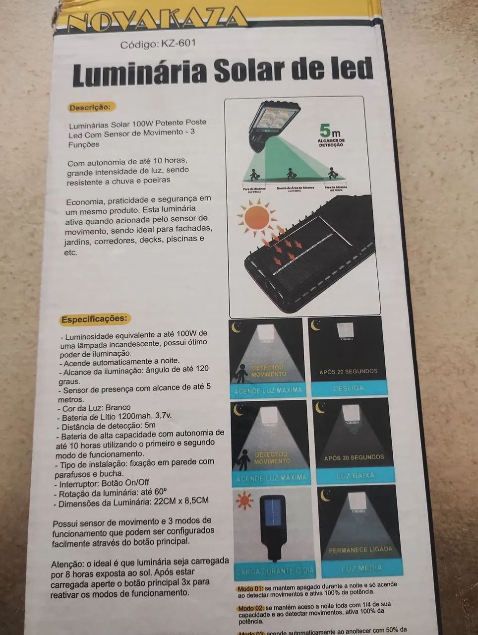 LUMINÁRIA SOLAR DE LED - Foto 3