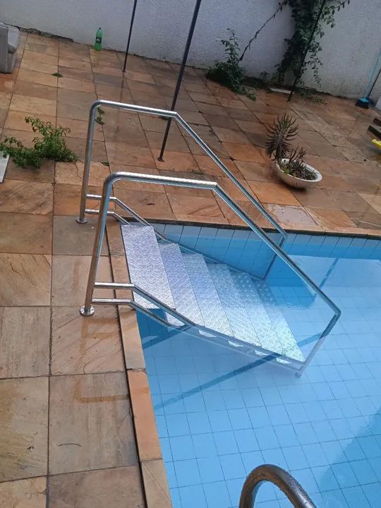 guarda corpo e corrimão em aço inox e vidro no guarda corpo  - Foto 3