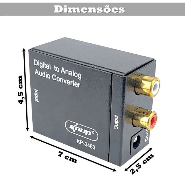 Conversor Áudio Digital para Analógico Rca Knup Kp-3463 *ENTREGA GRÁTIS* - Foto 4