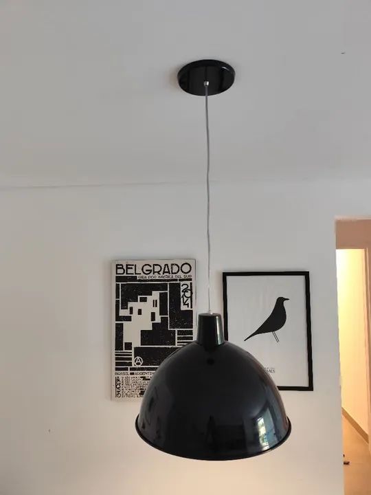 Lustre Pendente Preto Moderno para mesa de jantar - Foto 6