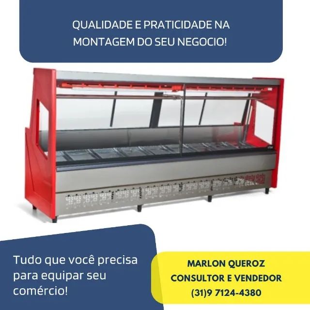 Balcão de Açougue 3M Vermelho 220v Polar 