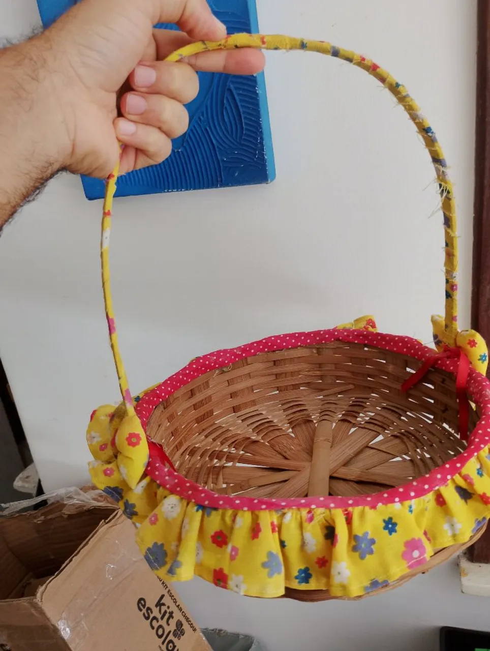 Cesta de vime para decoração ZAP *