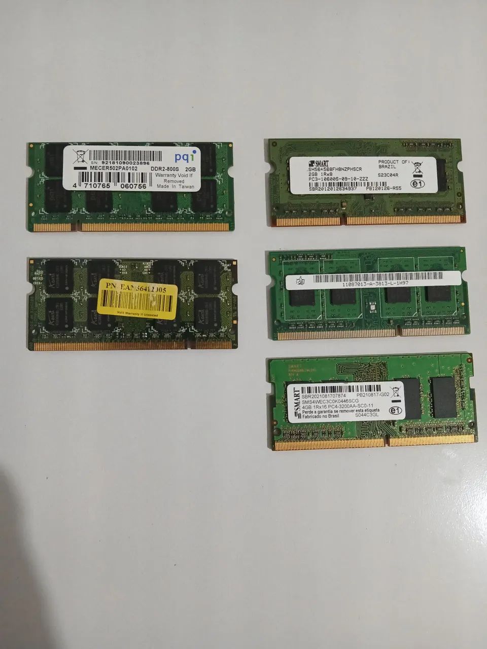 Memórias ram notebook 
