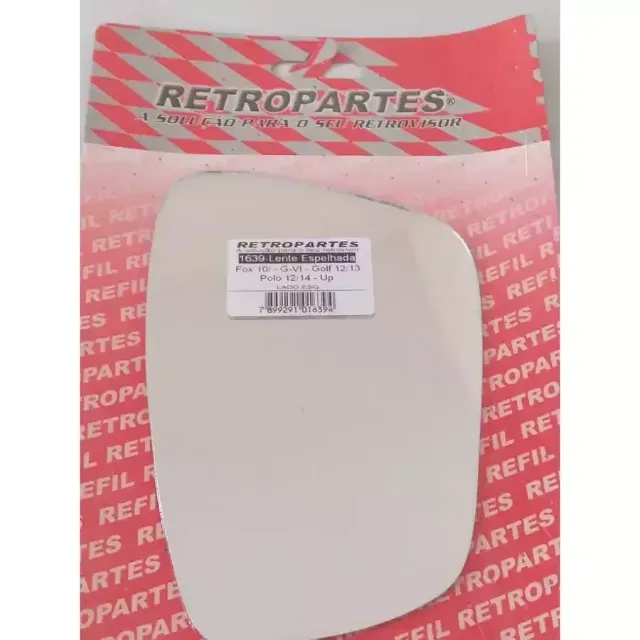 Lente vidro Espelho Retrovisor Lado Esquerdo Gol Voyage G6/G7/G8-Fox-G6-Golf-Polo-UP 2014/