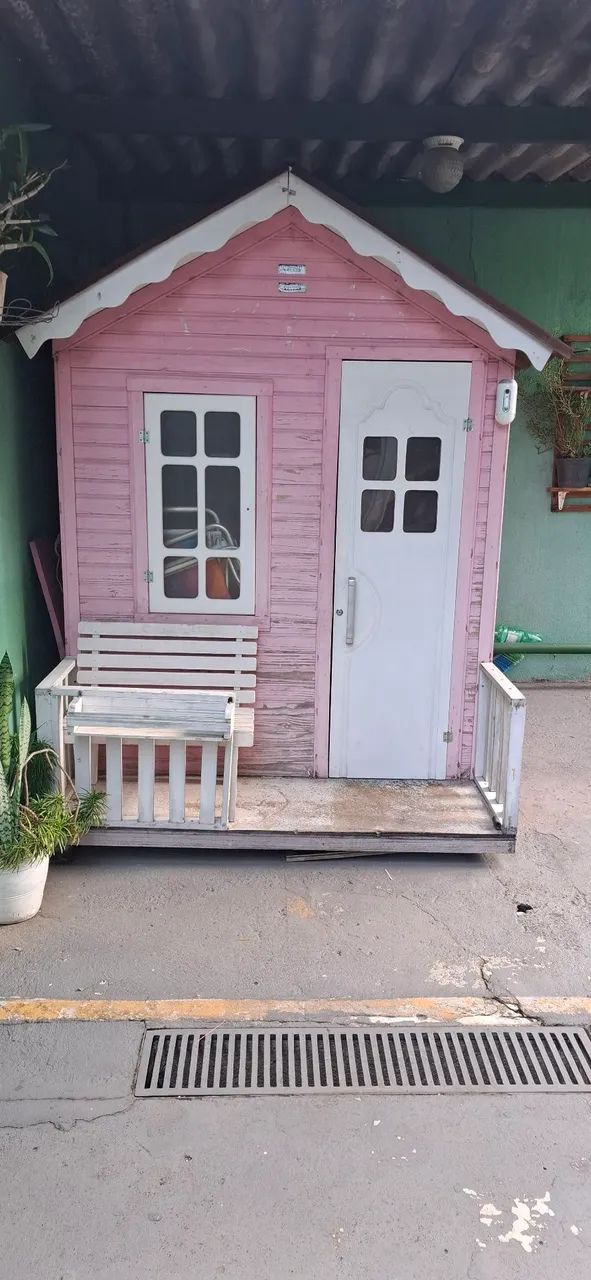 Pink Toy House with Porch