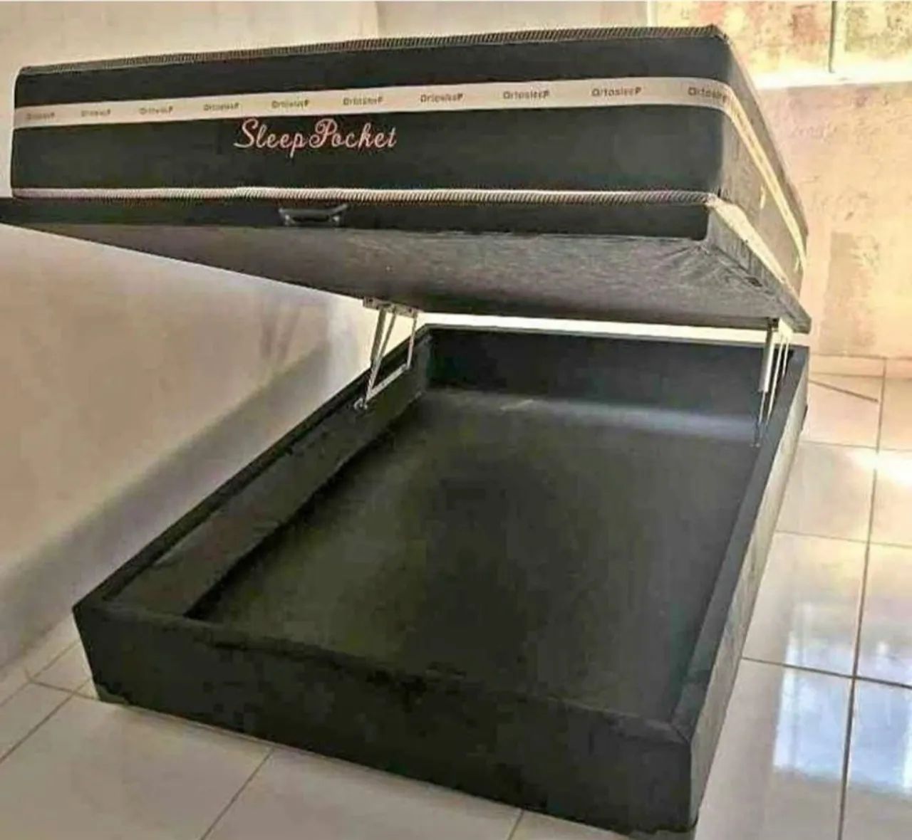 CAMA BOX C/ BAÚ SUPER CONFORTÁVEL E ESPAÇOSA  - Foto 2