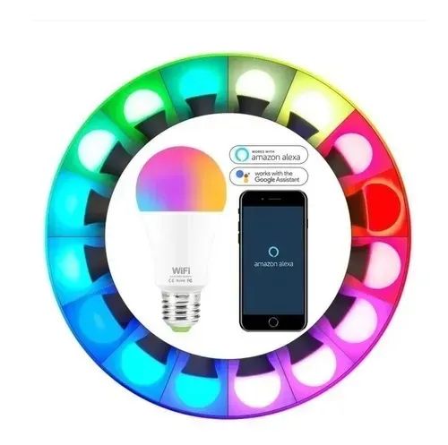 Lâmpada Wifi RGB e Branco 10w Alexa Google Home