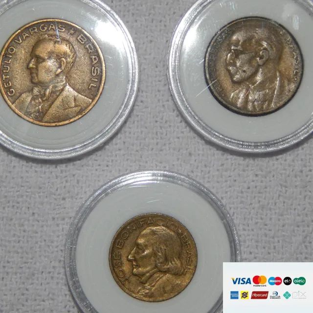 Moedas de Bronze das décadas de 40 e 50 - antiguidades