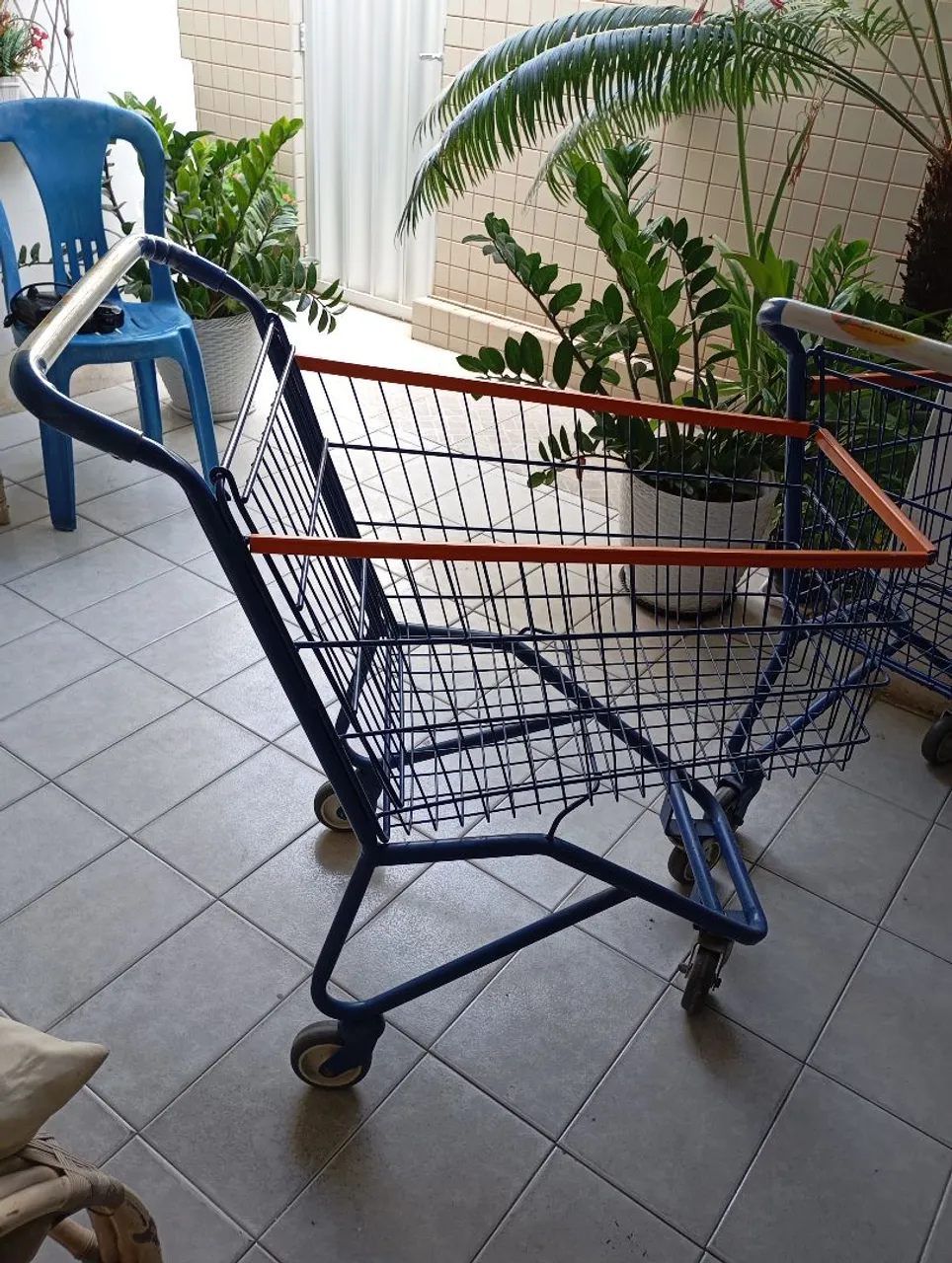 Carrinho de compras resistente e espaçoso