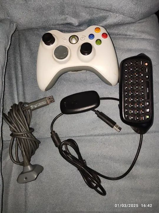 Controle Xbox 360 original Microsoft + Receptor Wireless + Cabo