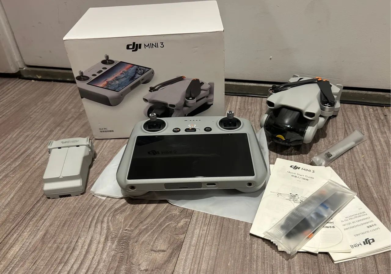 Drone DJI Mini 3 com controle RC tela de 6.7 polegadas nota e garantia  - Foto 4