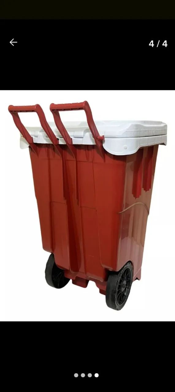 Carrinho de frios de 100 Litros Vermelho com Rodas - Foto 4