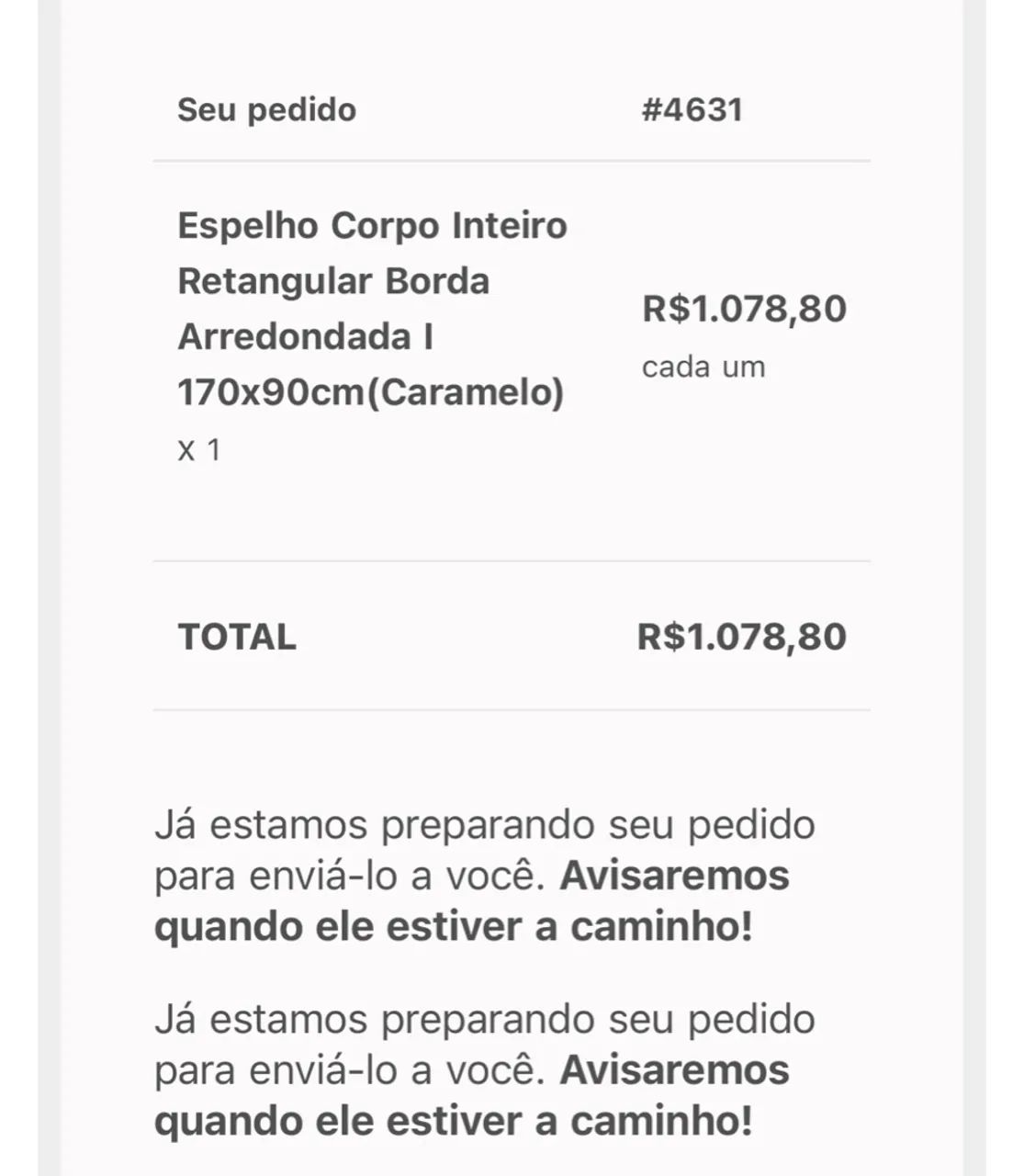 Espelho Grande com borda de couro  - Foto 2