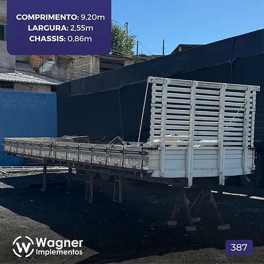 Carroceria para caminhão truck ou bitruck de 9,20m - VM 24250 24280 24-250 24-280 9.20