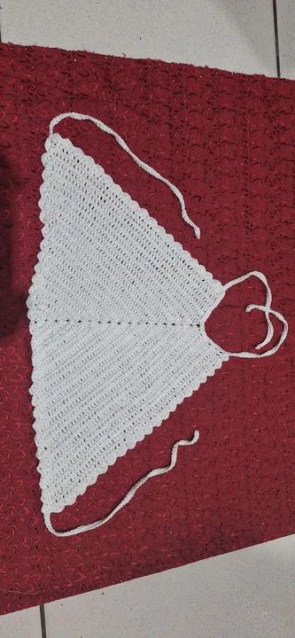 Conjunto de crochê branco - Novo, nunca usado. - Foto 2