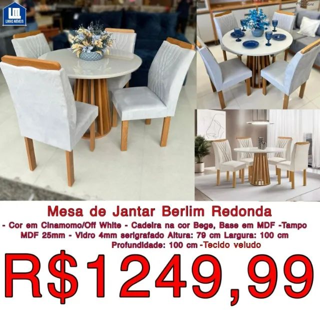 MESA DE JANTAR REDONDA EM PROMOÇÃO  - Foto 2