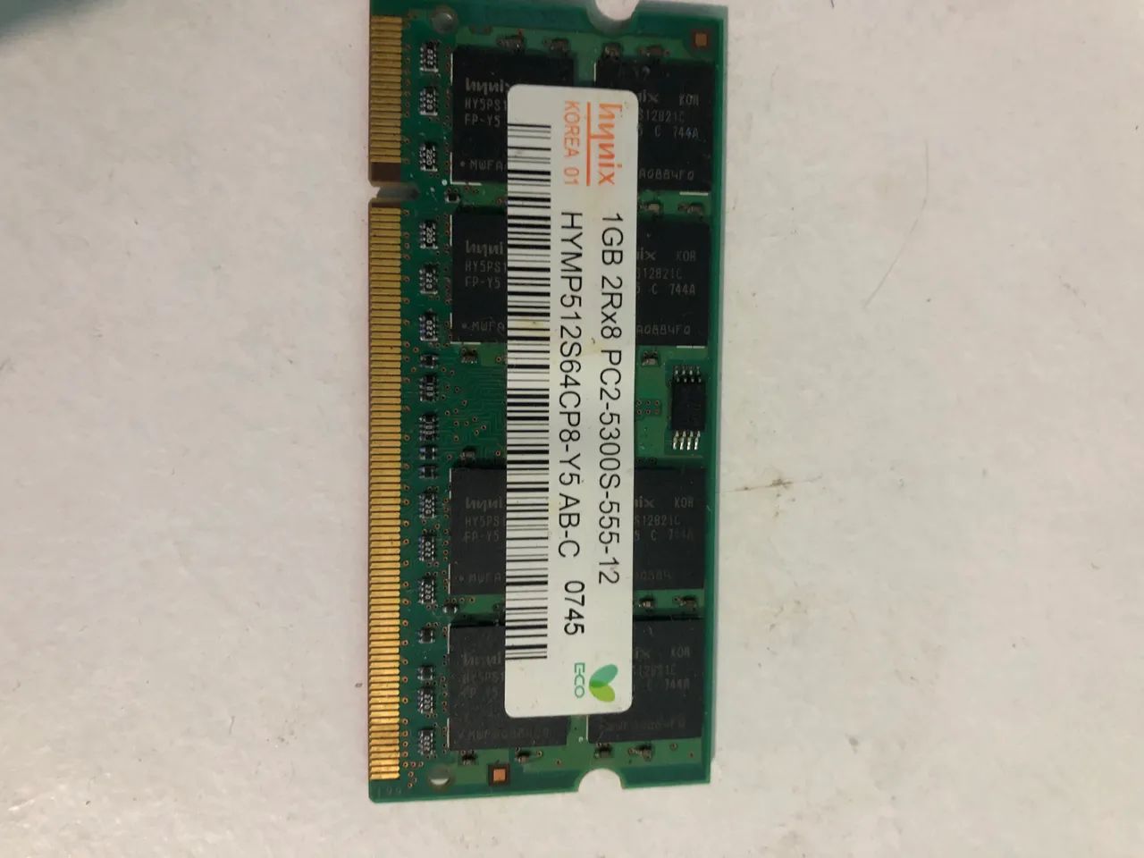 Placa de memória RAM 1GB DDR2