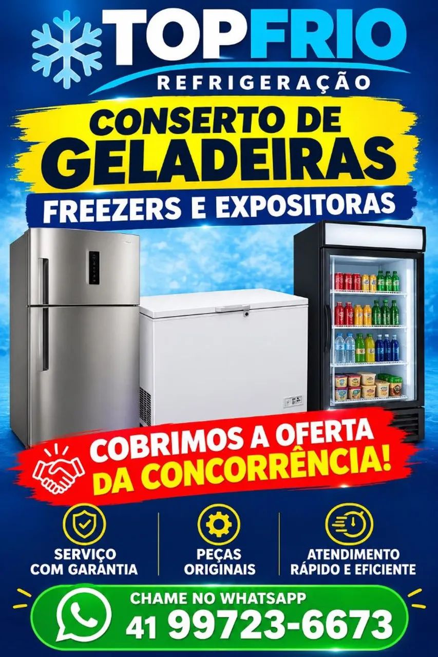 Conserto de geladeiras e freezers! 
