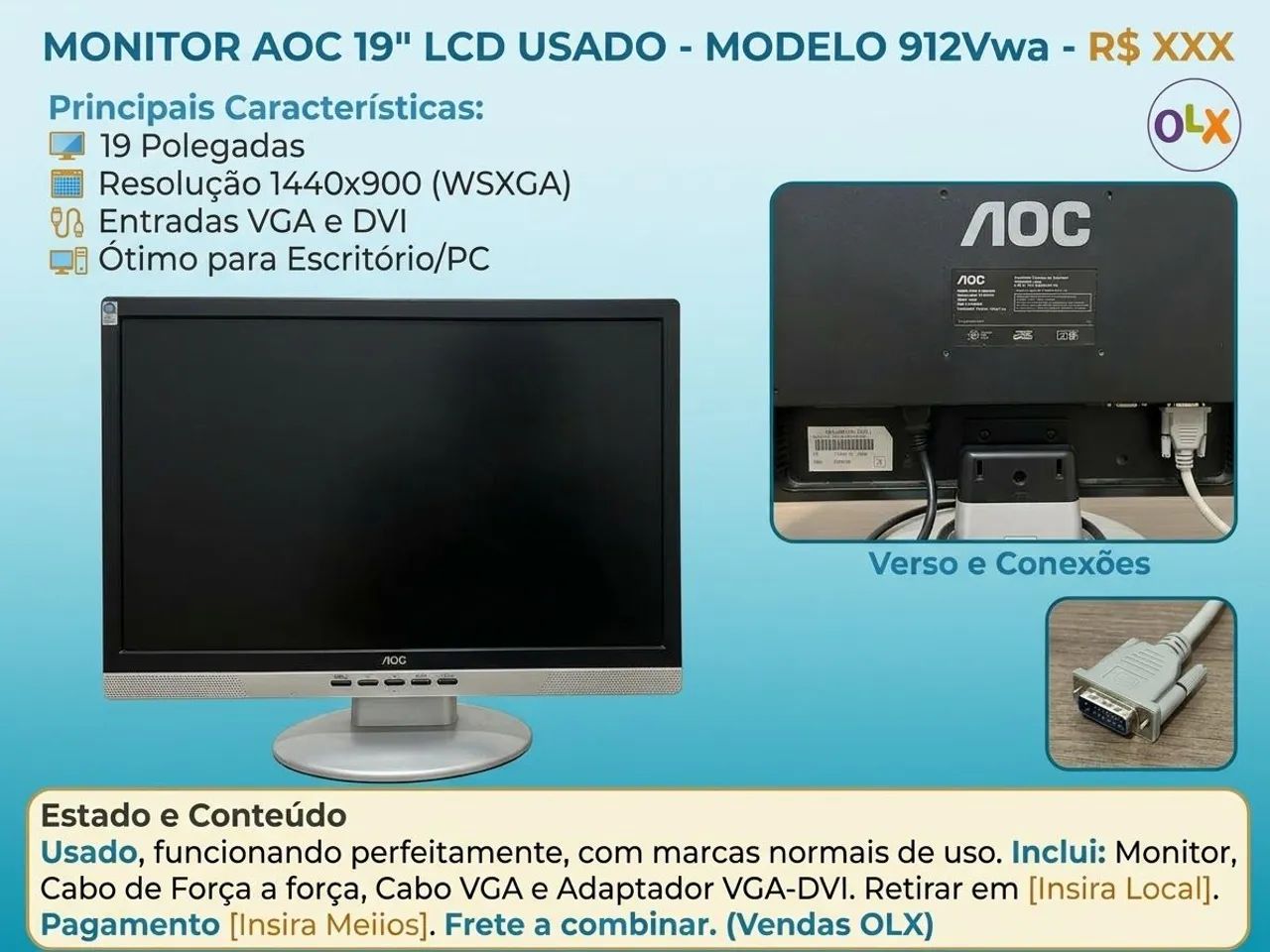 Monitor AOC LCD 19"