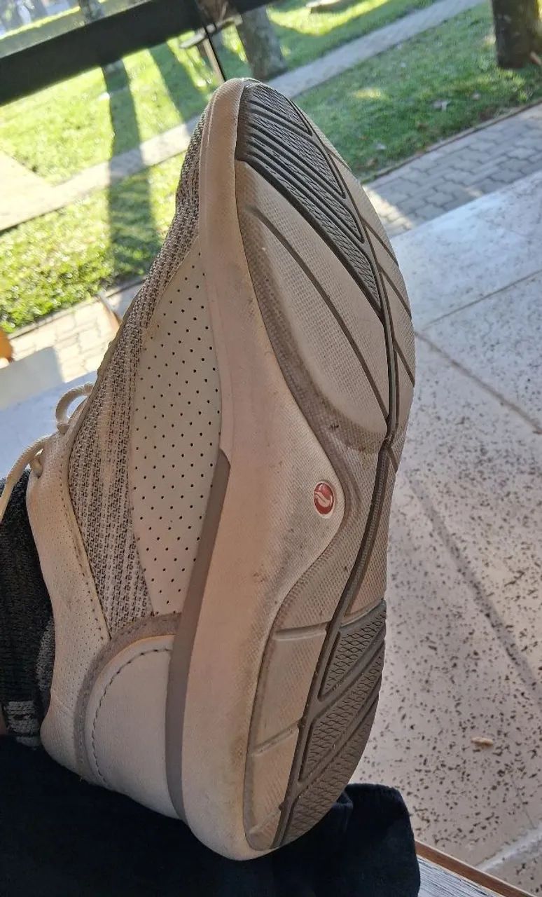 tênis feminino clarks unstructured em couro e tecido feminino - Foto 5