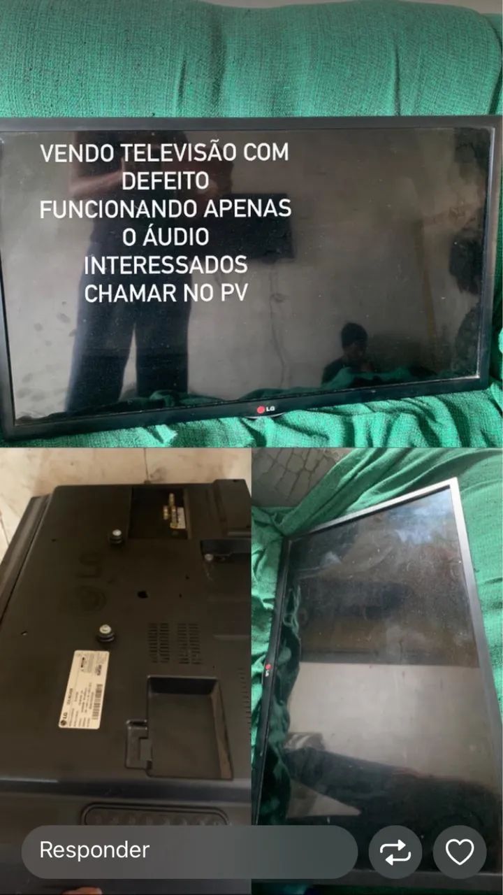 Tv com problema no led da tela . 