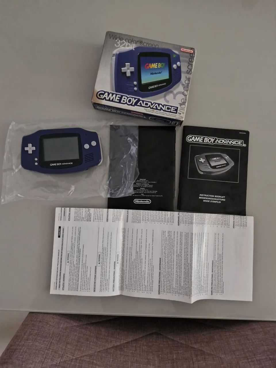 Game boy advanced original na caixa