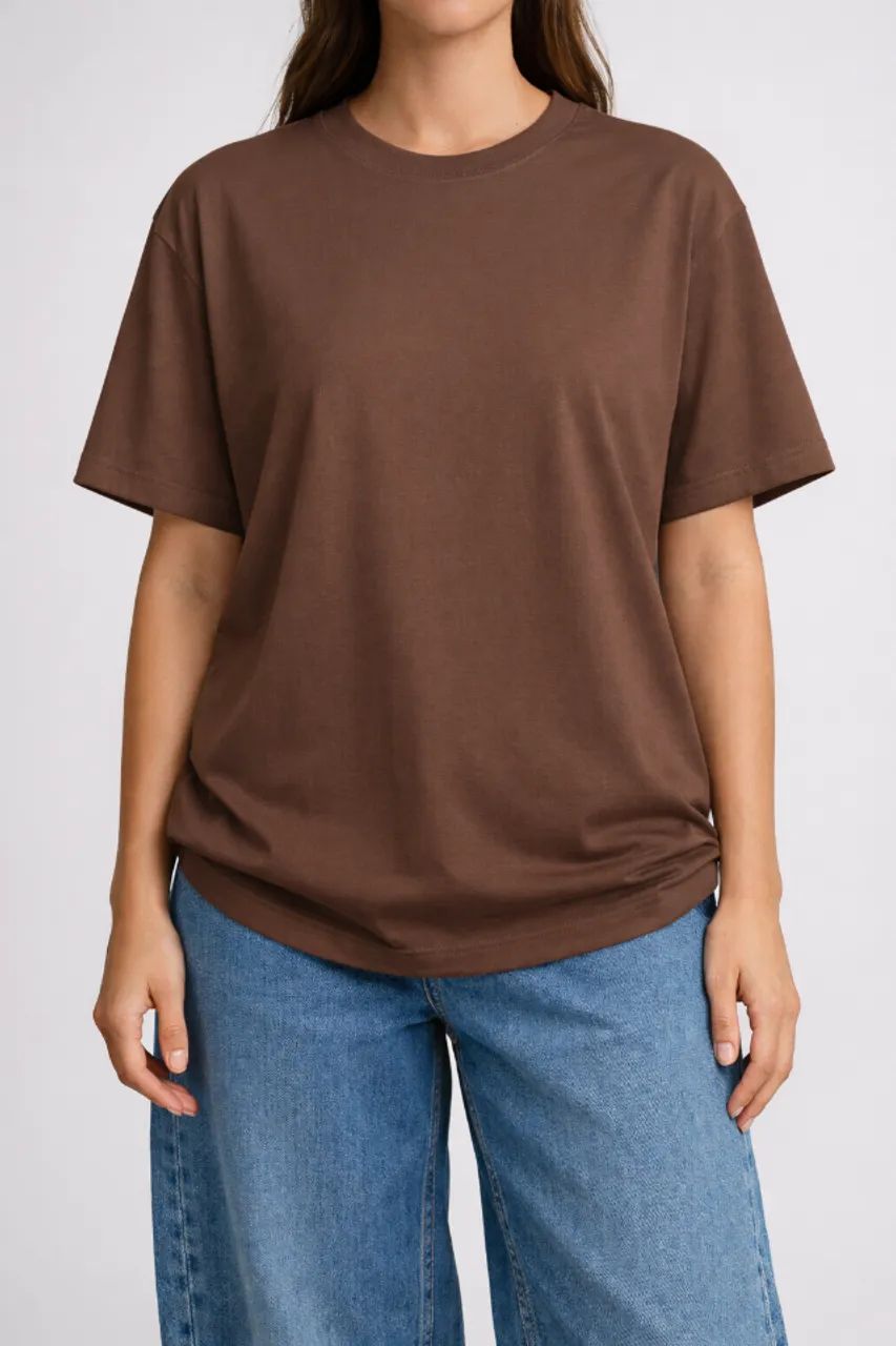 Camiseta casual feminina 100% algodão