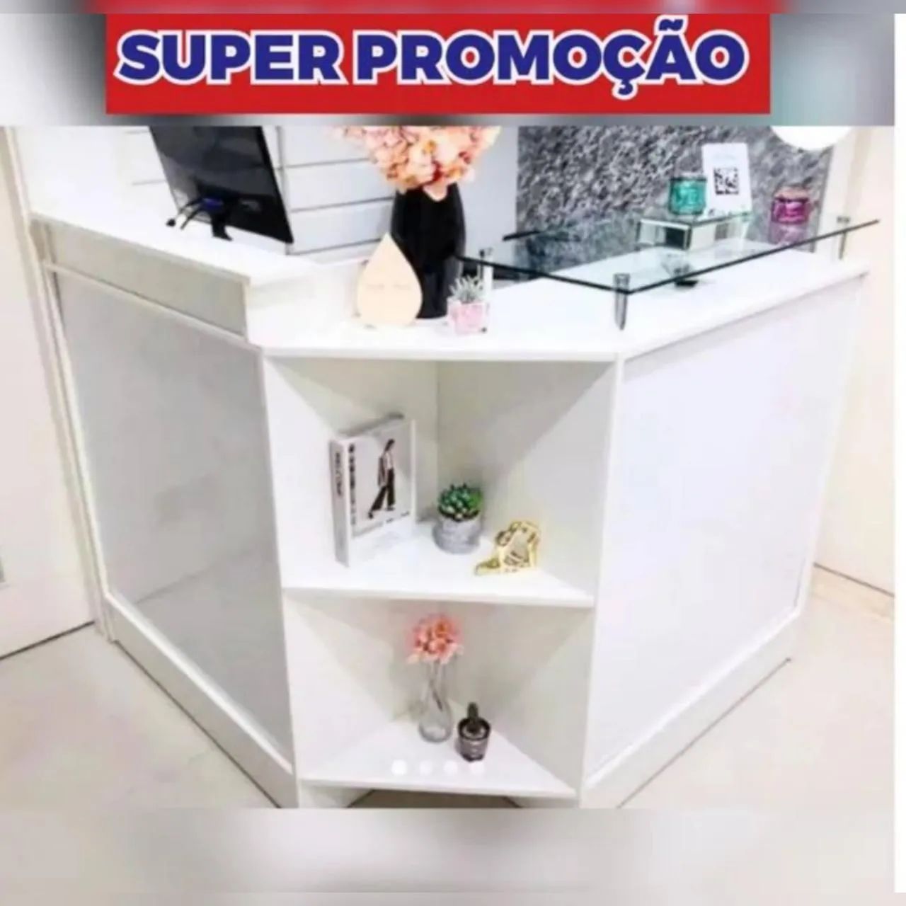 Balcão caixa em l promoção imperdível 